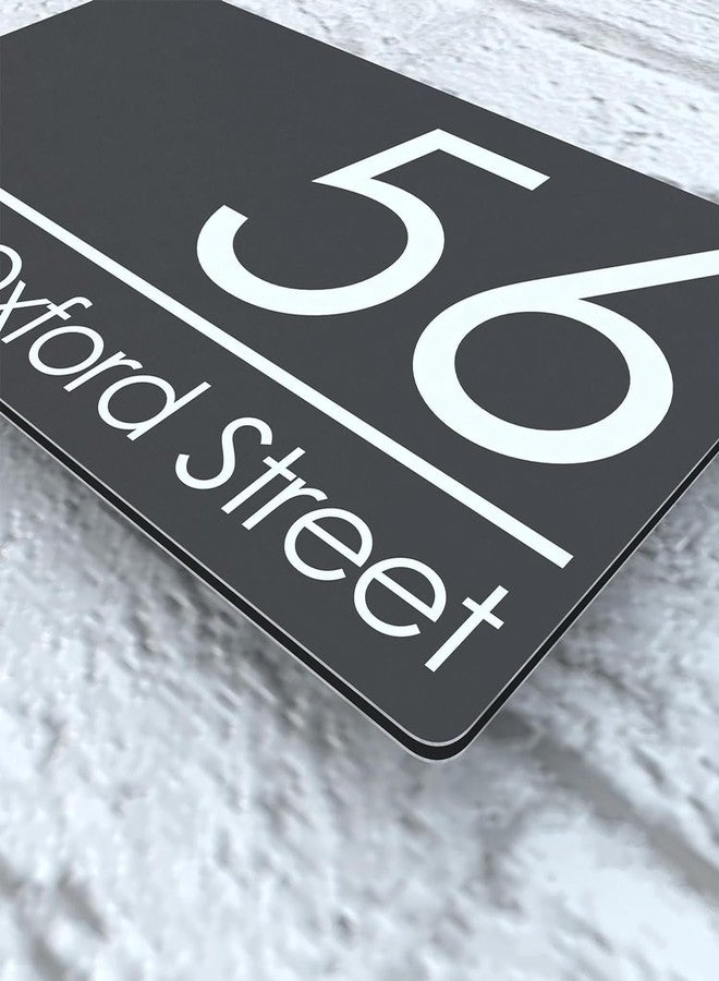 HomeEcho لوحات أسماء أبواب فاخرة مقاومة للماء من هوم إيكو، قابلة للتخصيص، لمداخل المنازل (15 × 30 سم) بأحرف ثلاثية الأبعاد - مثالية لمداخل المنازل والمكاتب، مزودة بمسامير من الفولاذ المقاوم للصدأ || لوحات أسماء الأبواب (أسود وفضي) - Image 5